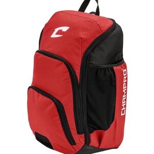 NWT Champro Siege Baseball Bat Pack Backpack Scarlet Red and Black